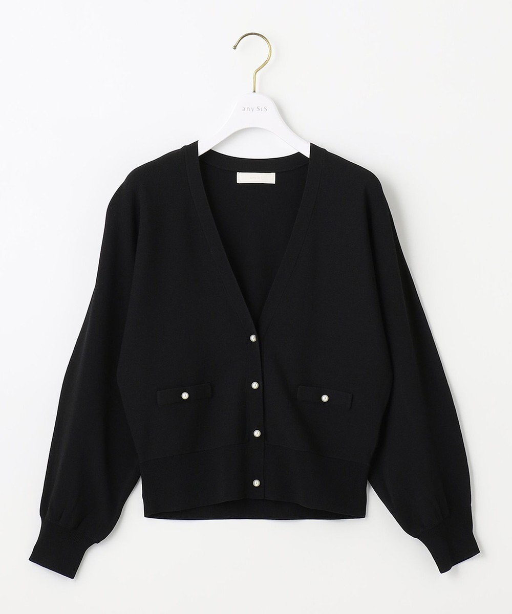 ANY SIS 【洗える】パール調ポイント カーディガン 