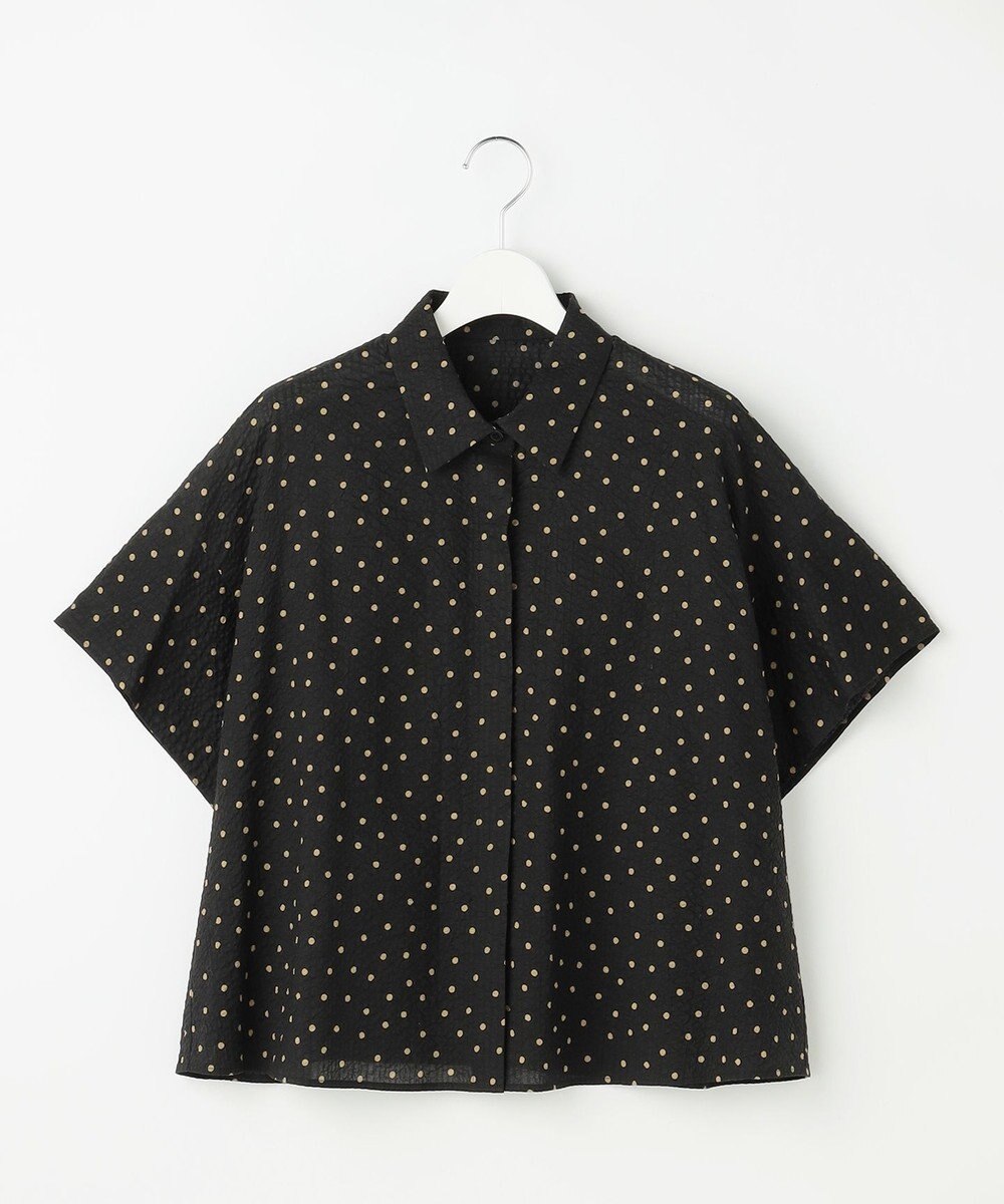 自由区 L 【WEB限定】コットンサッカープリント シャツ 