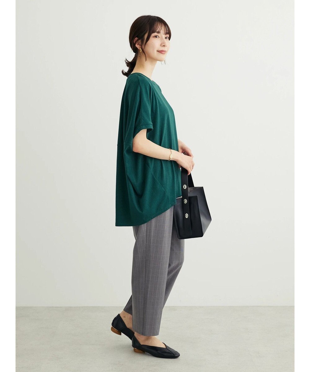 Green Parks きれいシルエットチェックパンツ 