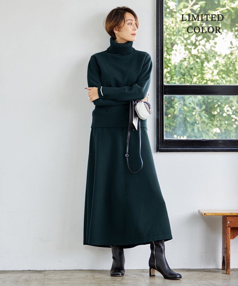 ICB L 【WEB限定カラーあり】ミルドウール ニットスカート 