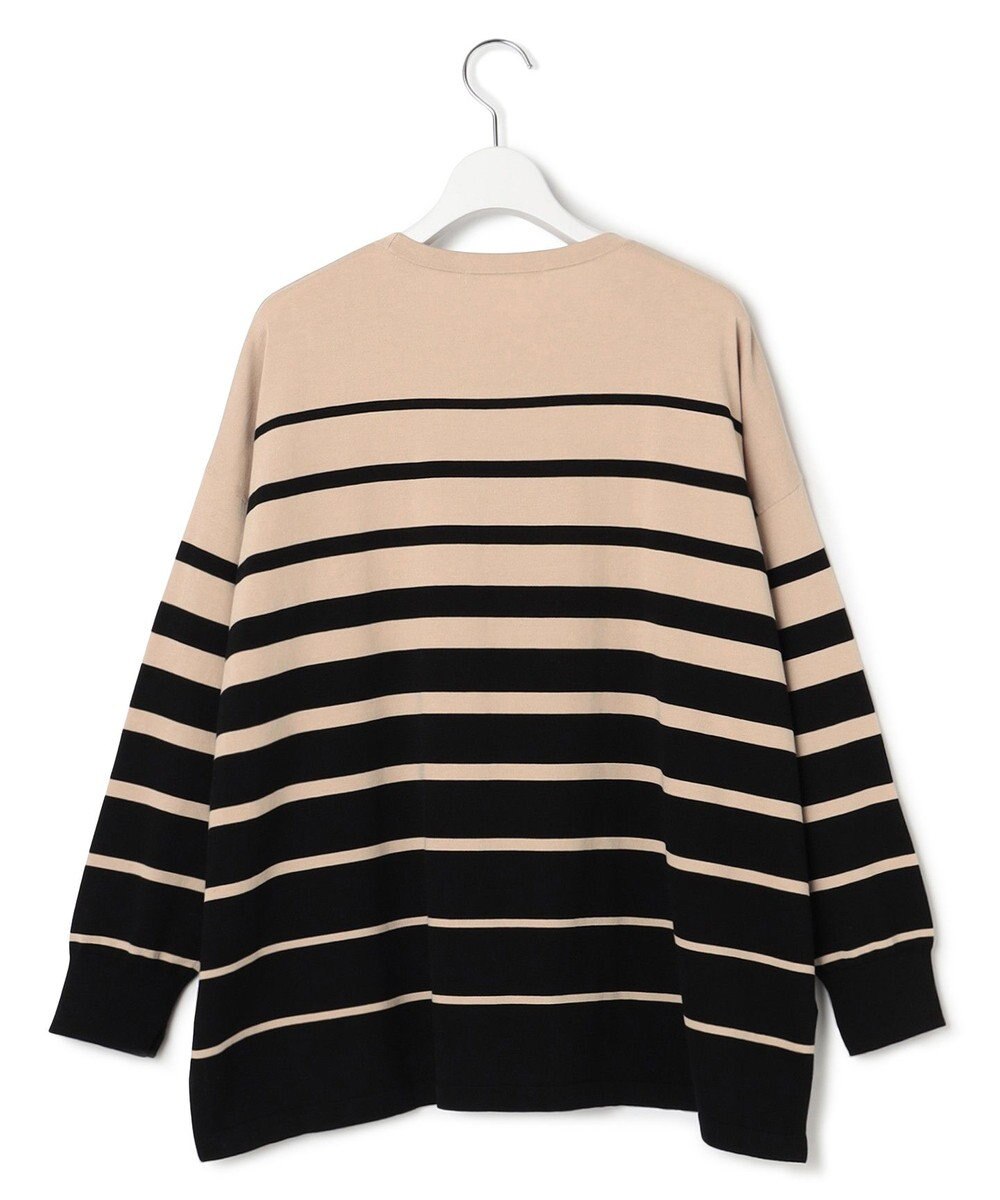 23区 【洗える】プレミアムビオコットン ボーダー ワイド ニット 