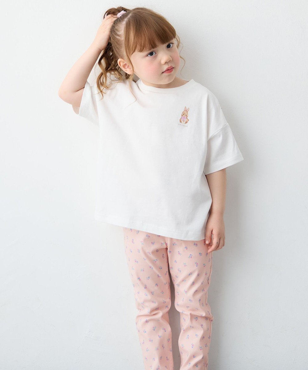 ANY KIDS 【綿100%】バックプリント オーバーサイズTシャツ 