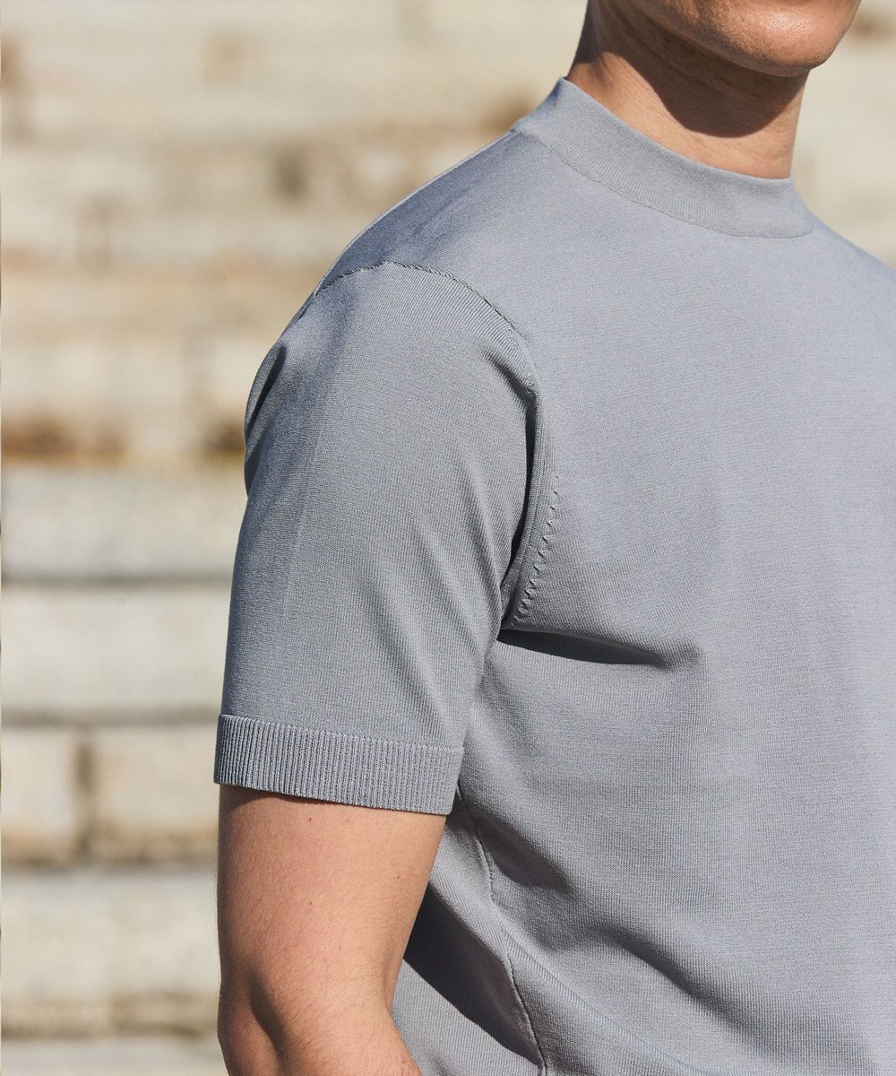 GOTAIRIKU 綿とポリのいいとこどり【洗濯機可】テーラード DRESS BIZ ニットTシャツ 