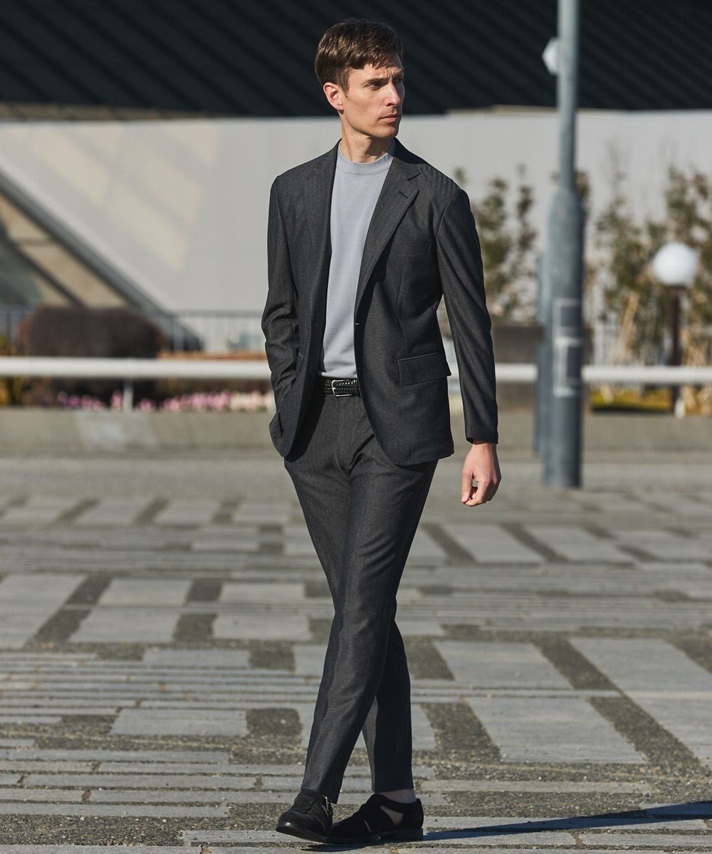 GOTAIRIKU 綿とポリのいいとこどり【洗濯機可】テーラード DRESS BIZ ニットTシャツ 