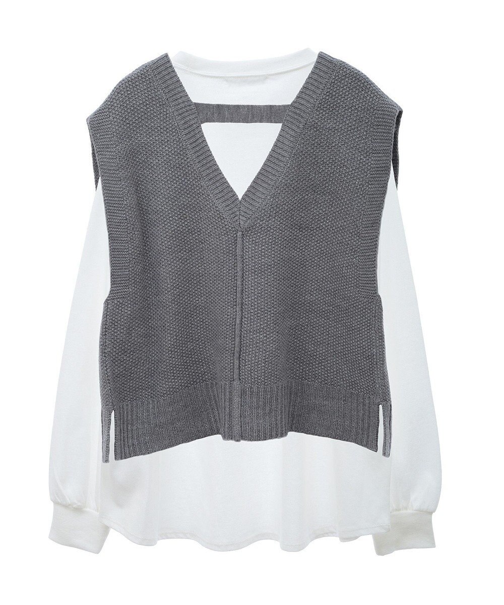 Green Parks ＳＥＴ２点　ニットベスト＋ロンＴＥＥ 