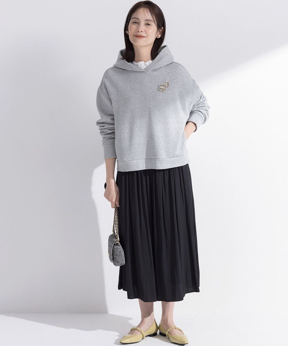 組曲 L 【WEB限定カラーあり】ギャザーライトデシン パンツ 