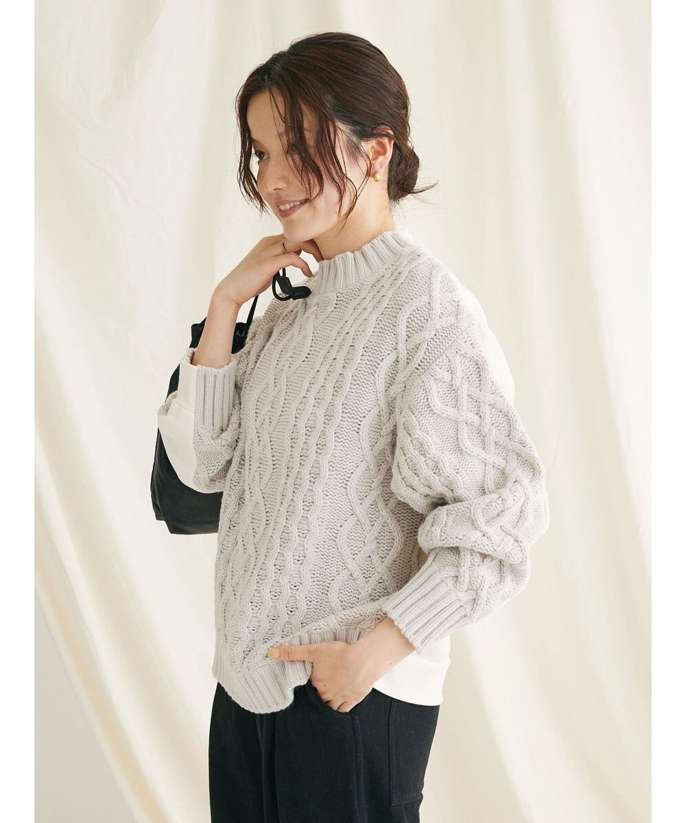 CRAFT STANDARD BOUTIQUE ケーブルニットドッキングスウェット 