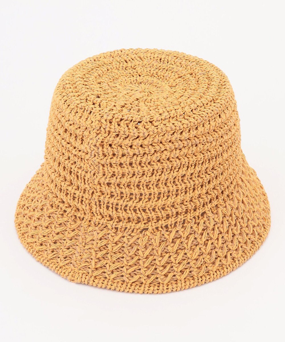 ANY フェイクラフィアニットバケット 