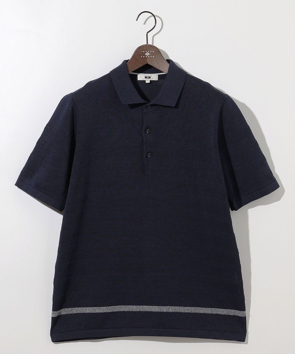JOSEPH ABBOUD 【エコ素材/軽量/通気性/速乾性】ペーパーヤーンニット ポロ 