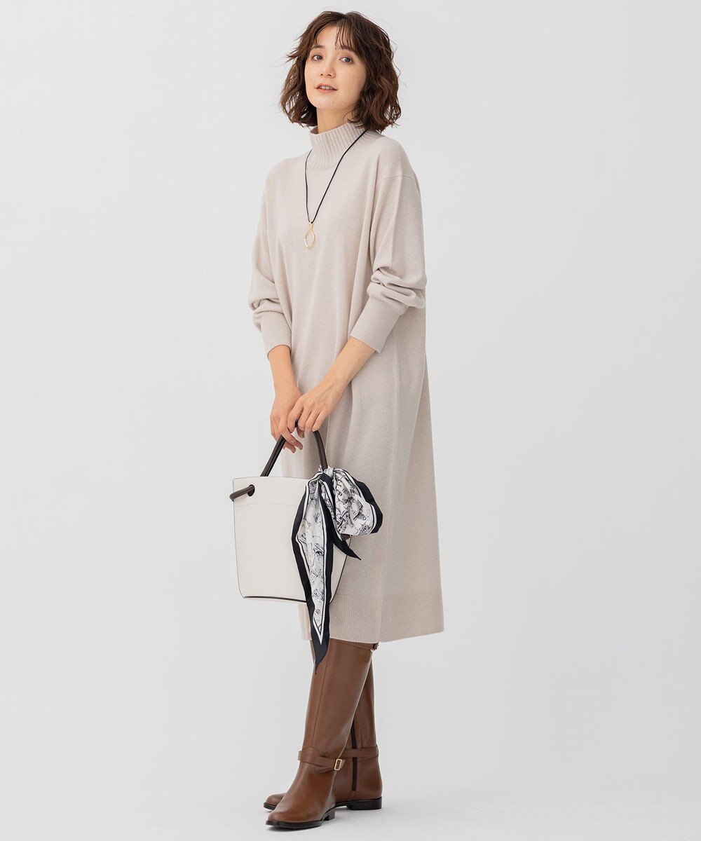 23区 【CLASSY.12月号掲載】】ウールカシミヤブレンド ハイネック ワンピース 