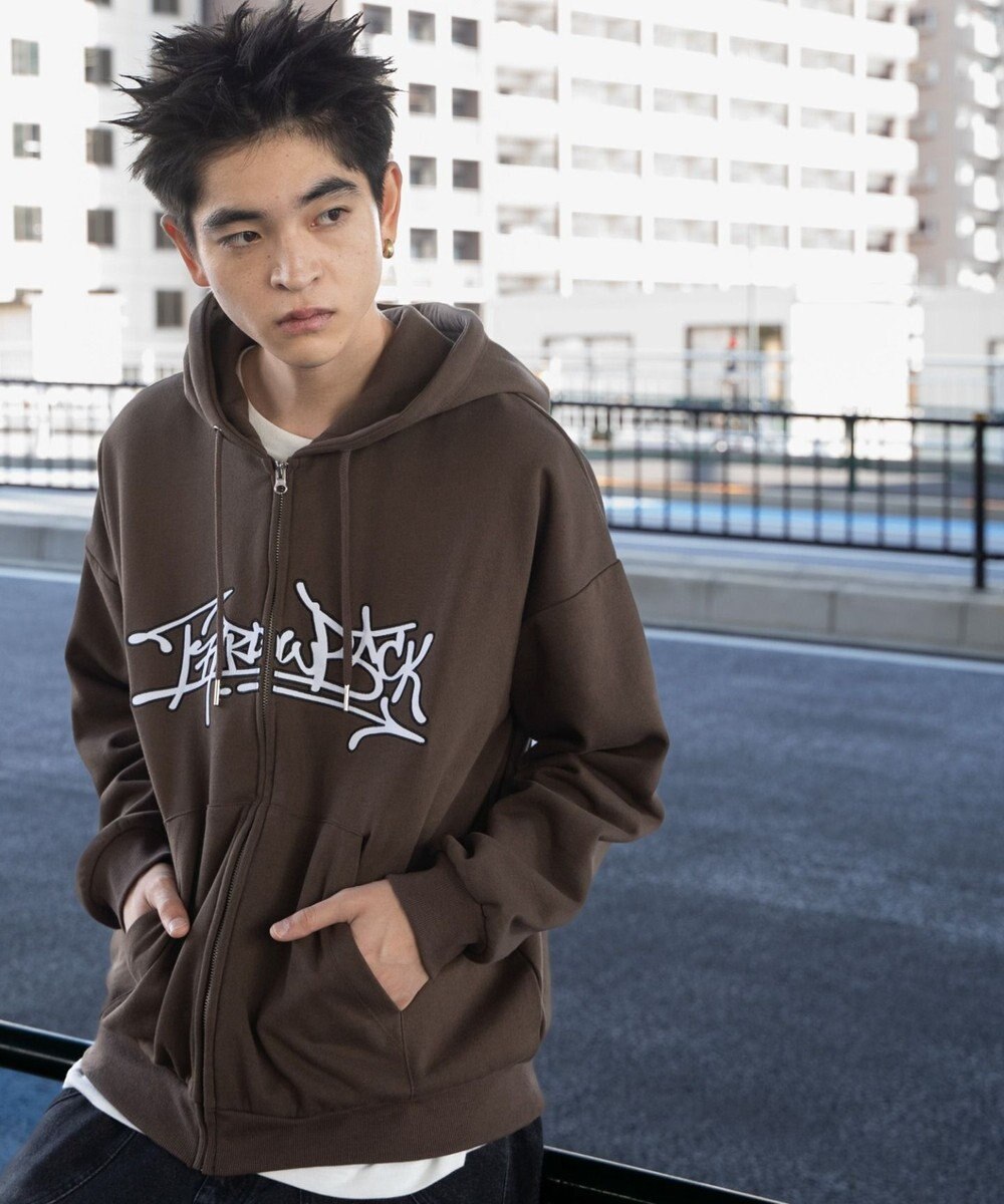 WEGO ワッペンロゴジップパーカー 