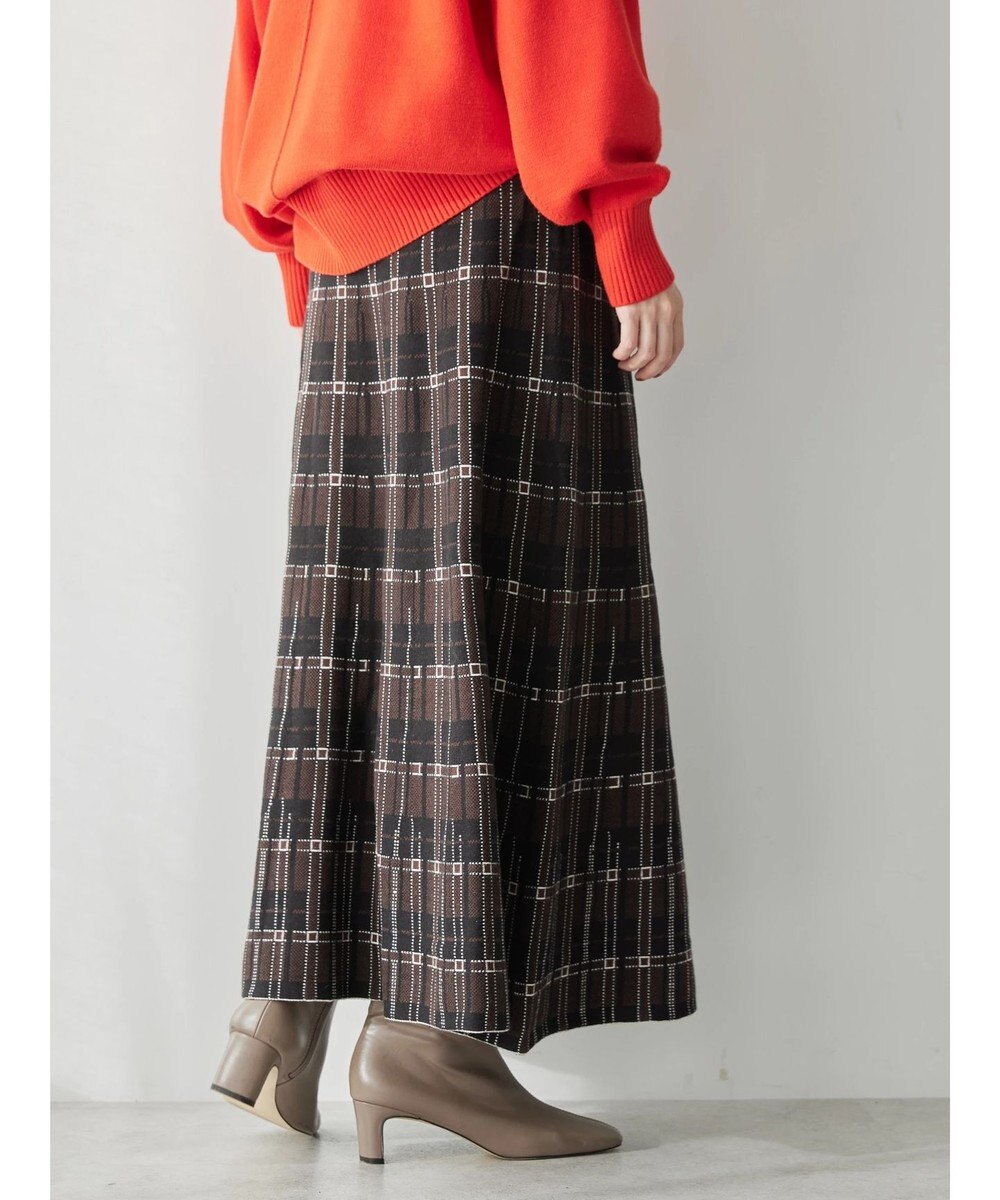 AMERICAN HOLIC ニットプリーツライクチェックスカート 