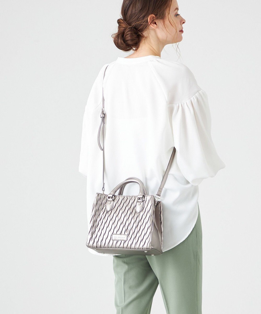 LA BAGAGERIE ランダムプリーツ2WAYハンドバッグ 