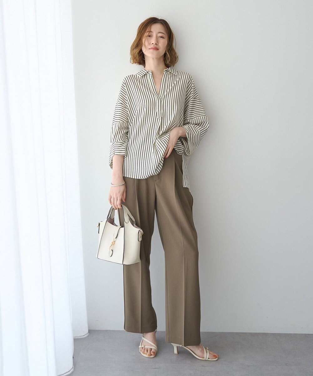 YECCA VECCA バルーン袖スキッパーシャツ 