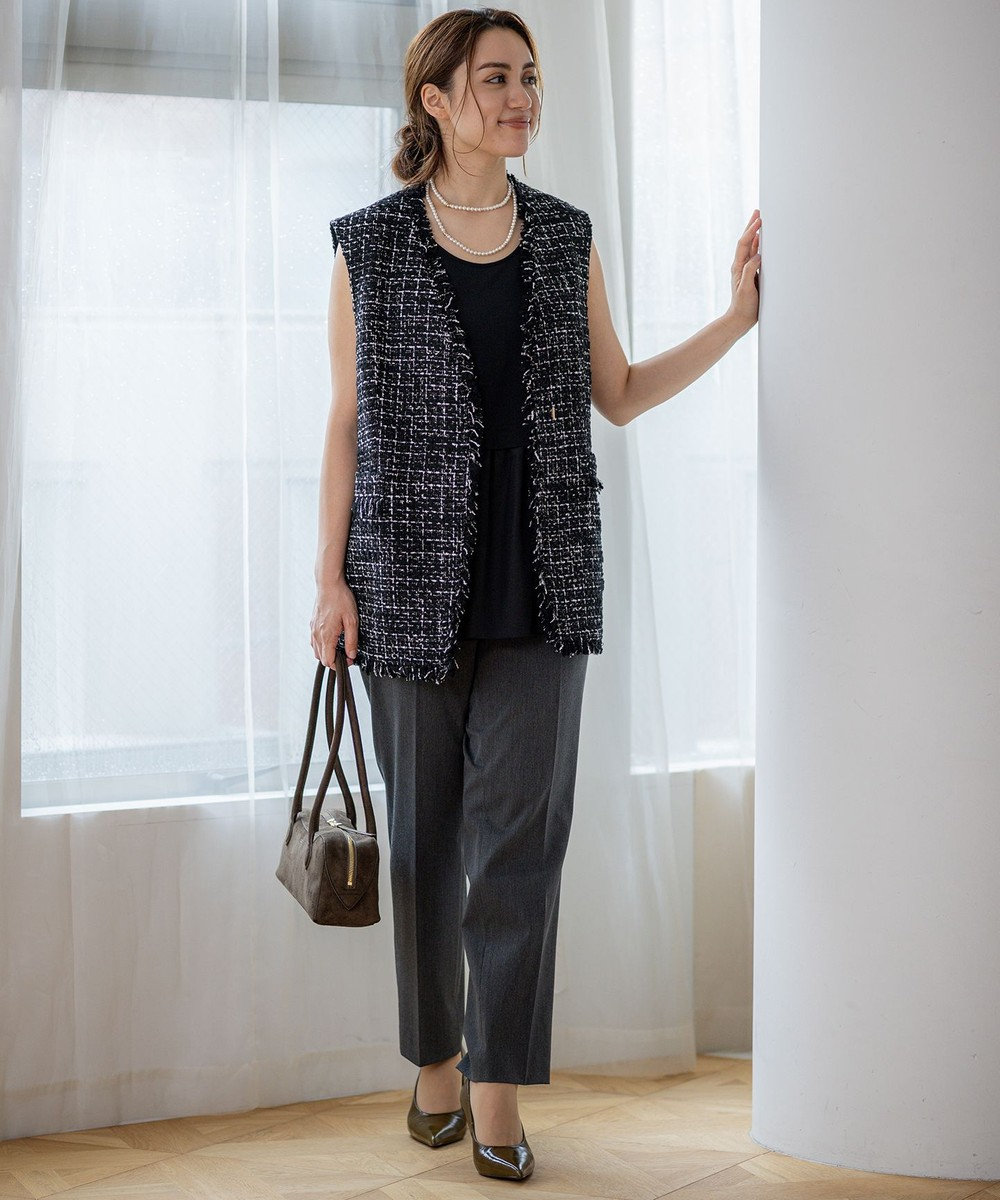 23区 L 【Lサイズ限定/好評につき新色追加】ナチュラルコットンベア タンクトップ 