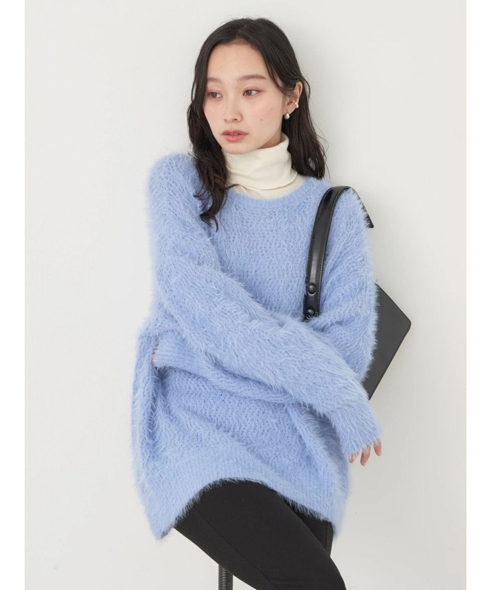 earth music&ecology ゆるモヘアライクレースニット 