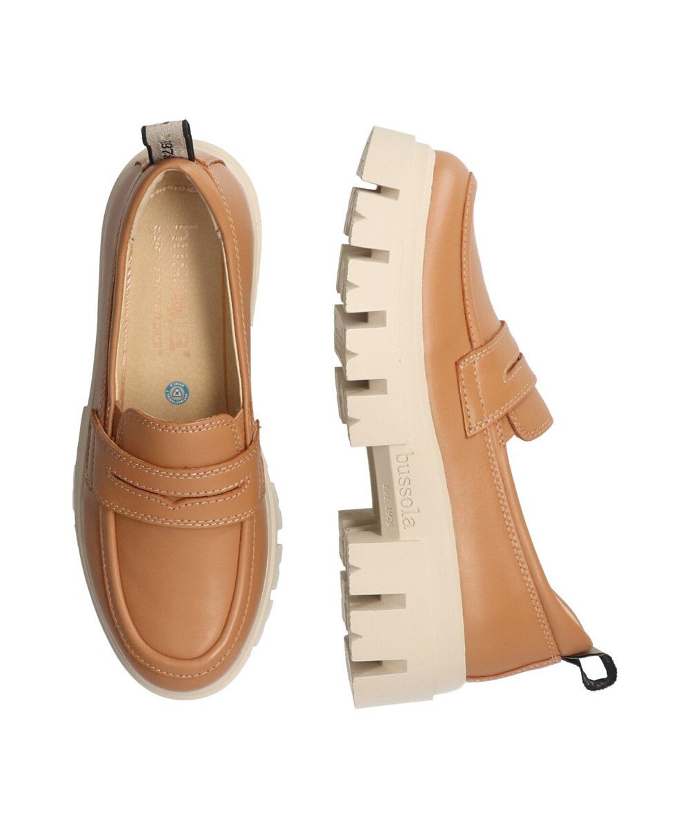 INTER-CHAUSSURES 【BUSSOLA】厚底デザインソールローファー 