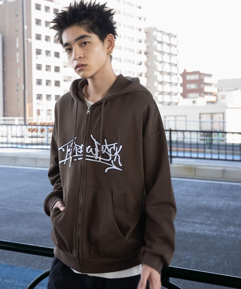 WEGO ワッペンロゴジップパーカー 