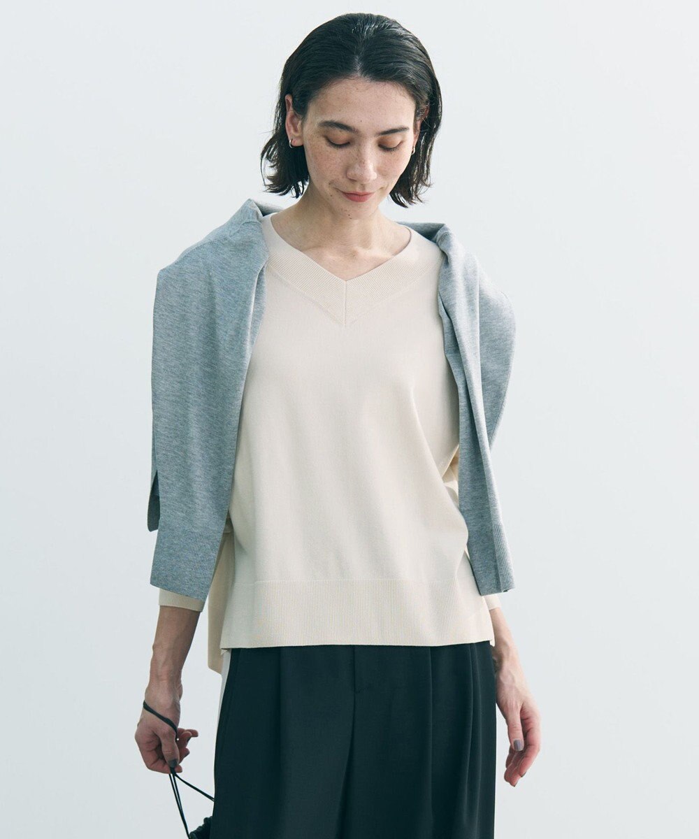 UNFILO マイビューティニット Vネック 