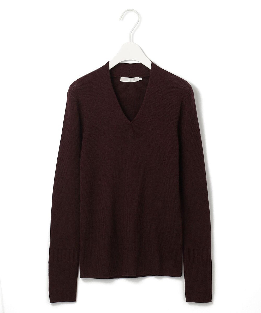 ICB 【新色追加・洗える】エクストラファインメリノ Vネックプルオーバー 
