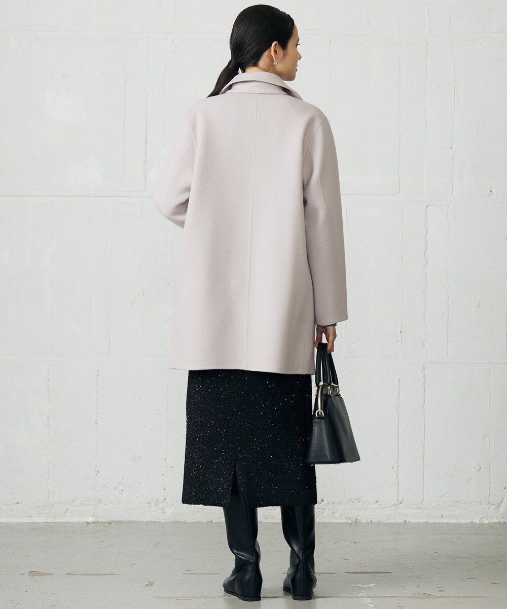 自由区 S ウールリバーダブルブレストコート 