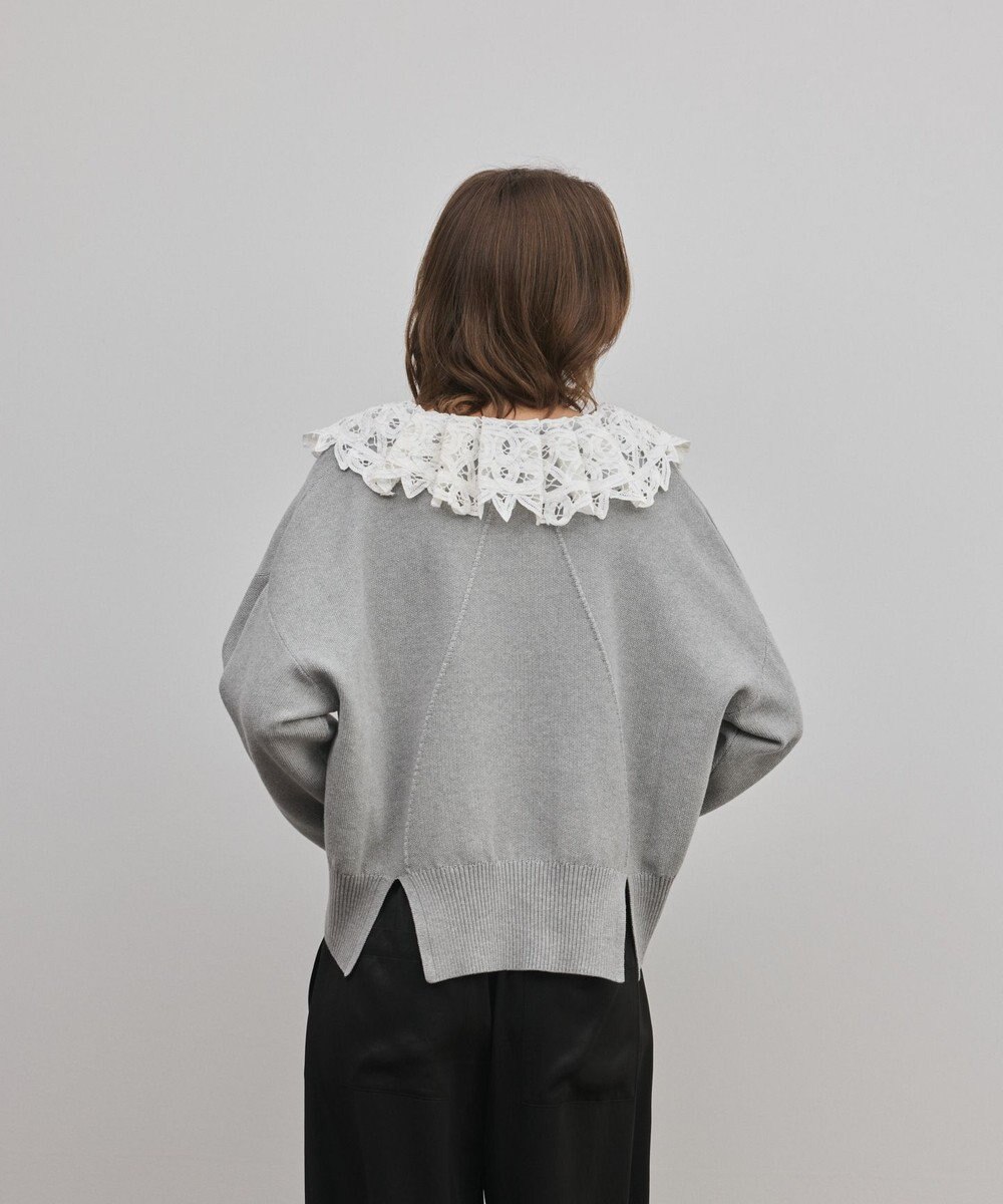 GRACE CONTINENTAL レースカラーニットトップ 