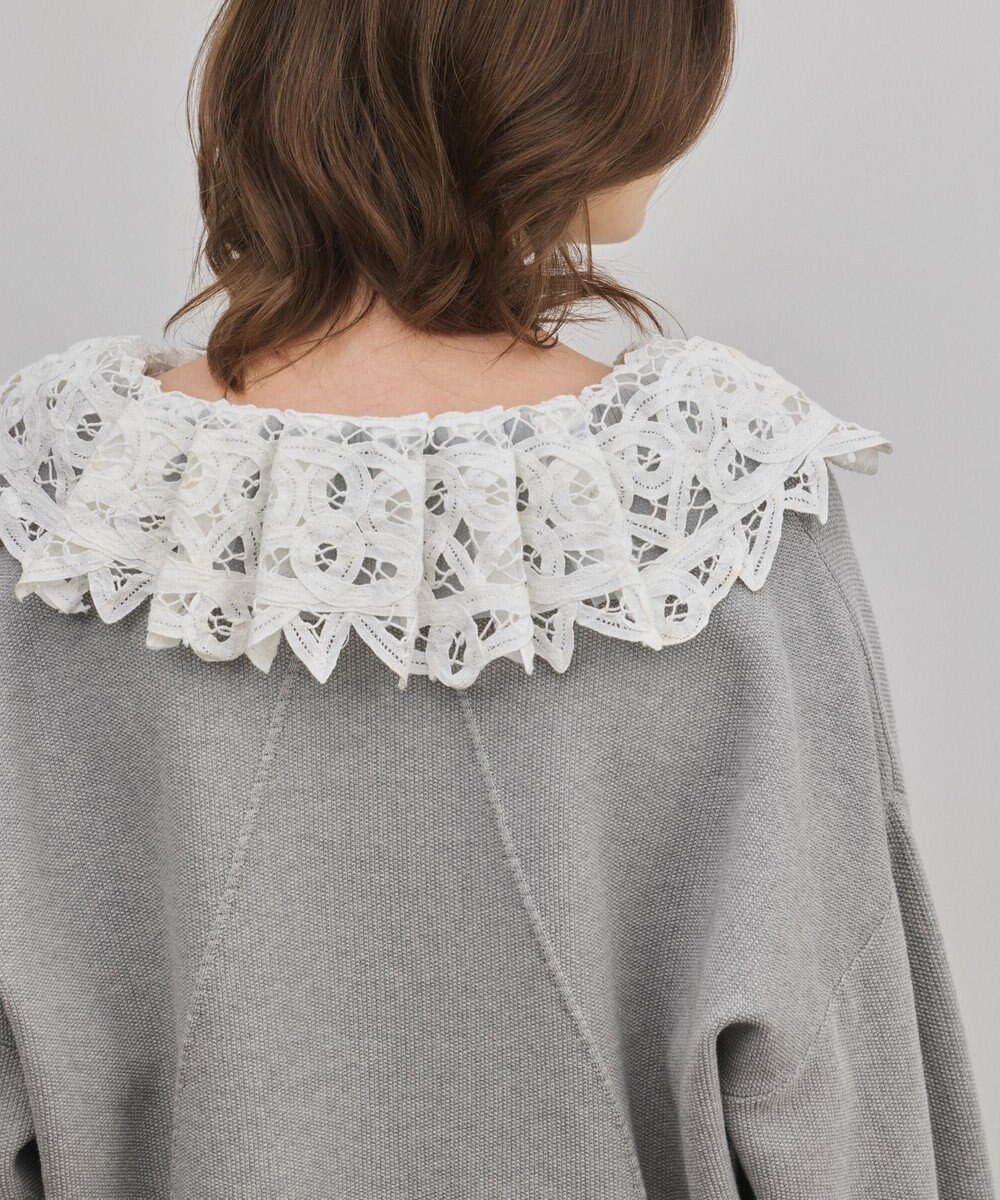 GRACE CONTINENTAL レースカラーニットトップ 
