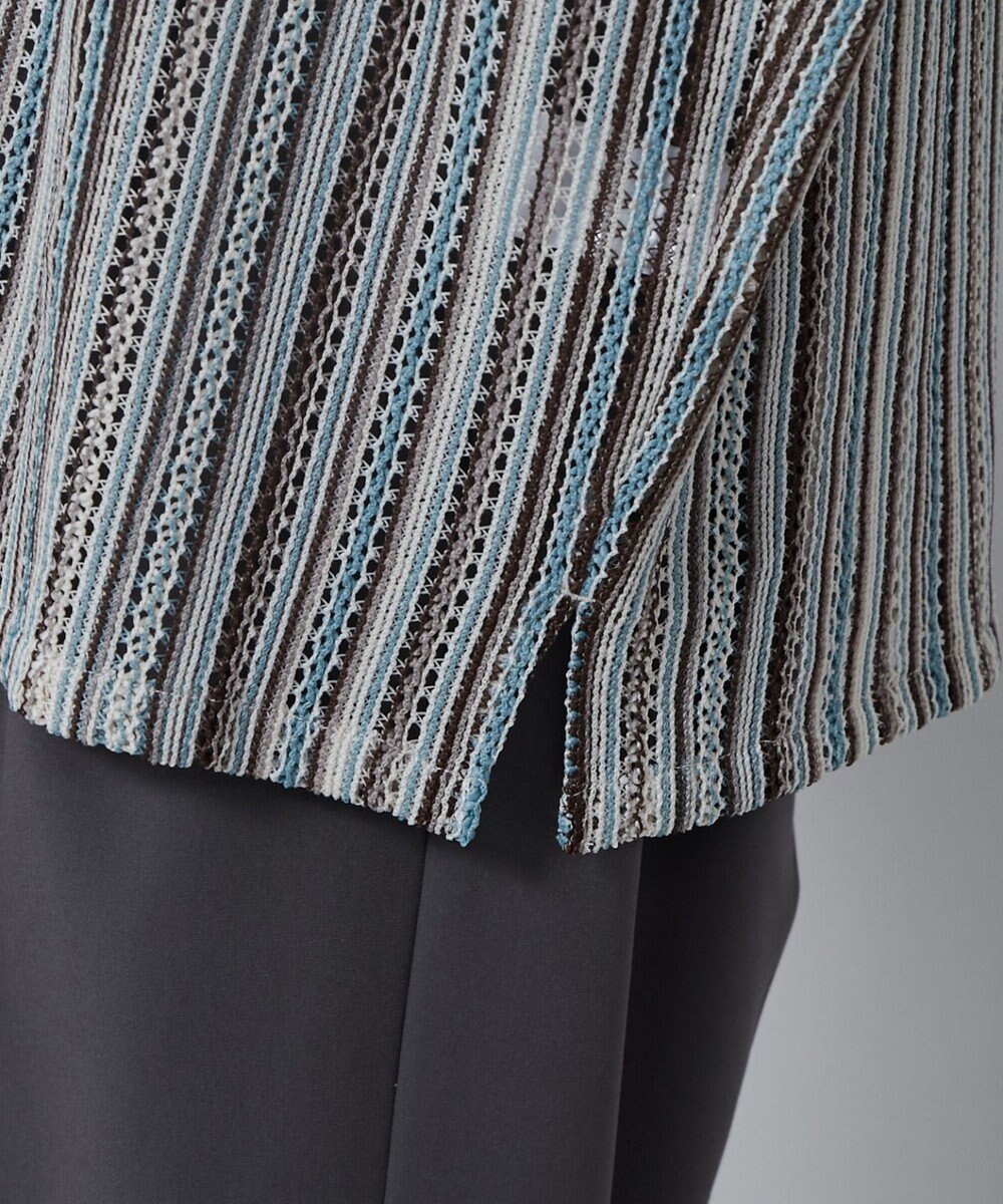 WEGO ストライプメッシュBIGシャツ（S） 