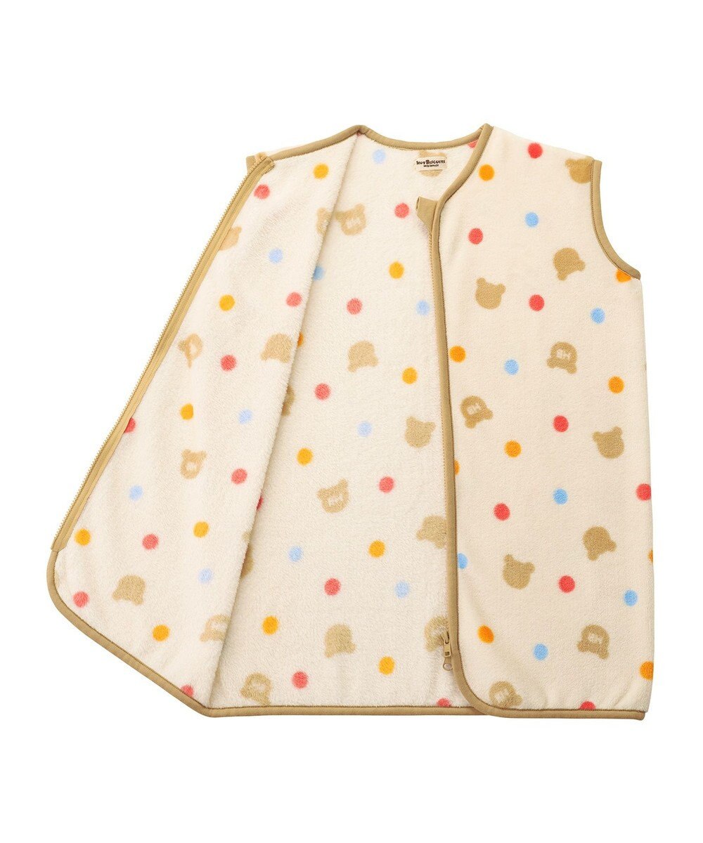 MIKI HOUSE HOT BISCUITS 総柄 フリーススリーパー 