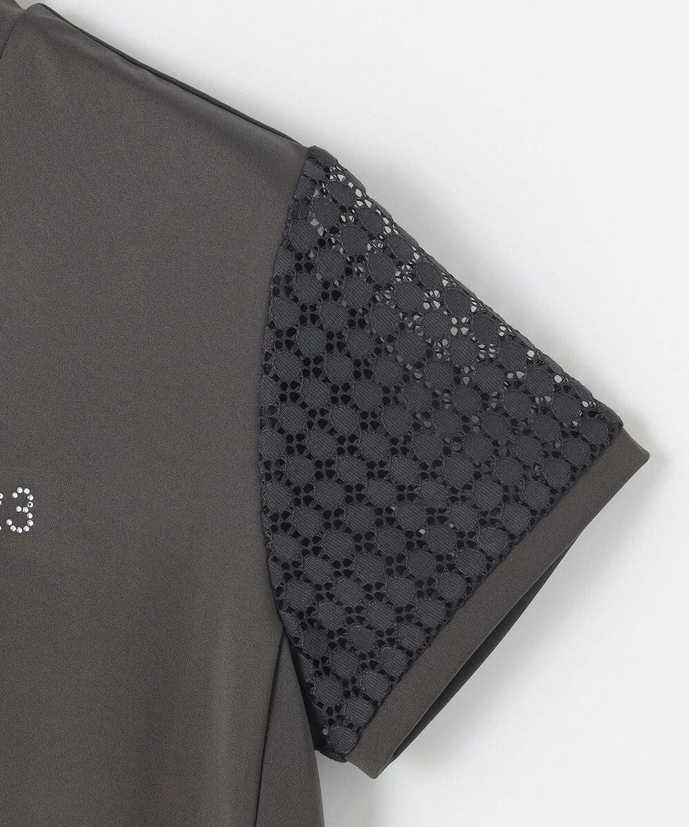 23区GOLF 人気デザインがリバイバル！【WOMEN】レース袖 半袖モックネックシャツ 