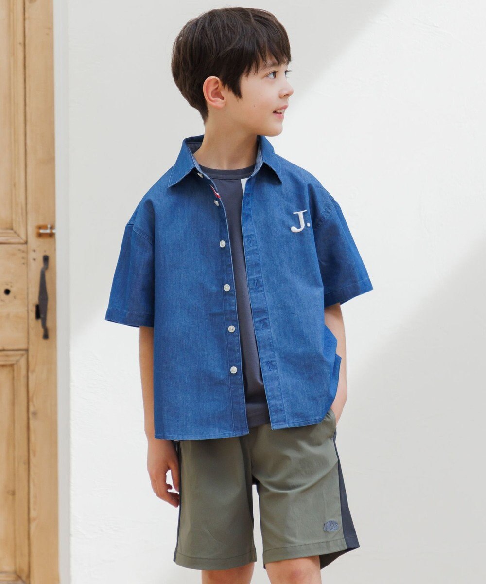 J.PRESS KIDS 【100-130cm】4.5オンス TC デニム 半袖シャツ 
