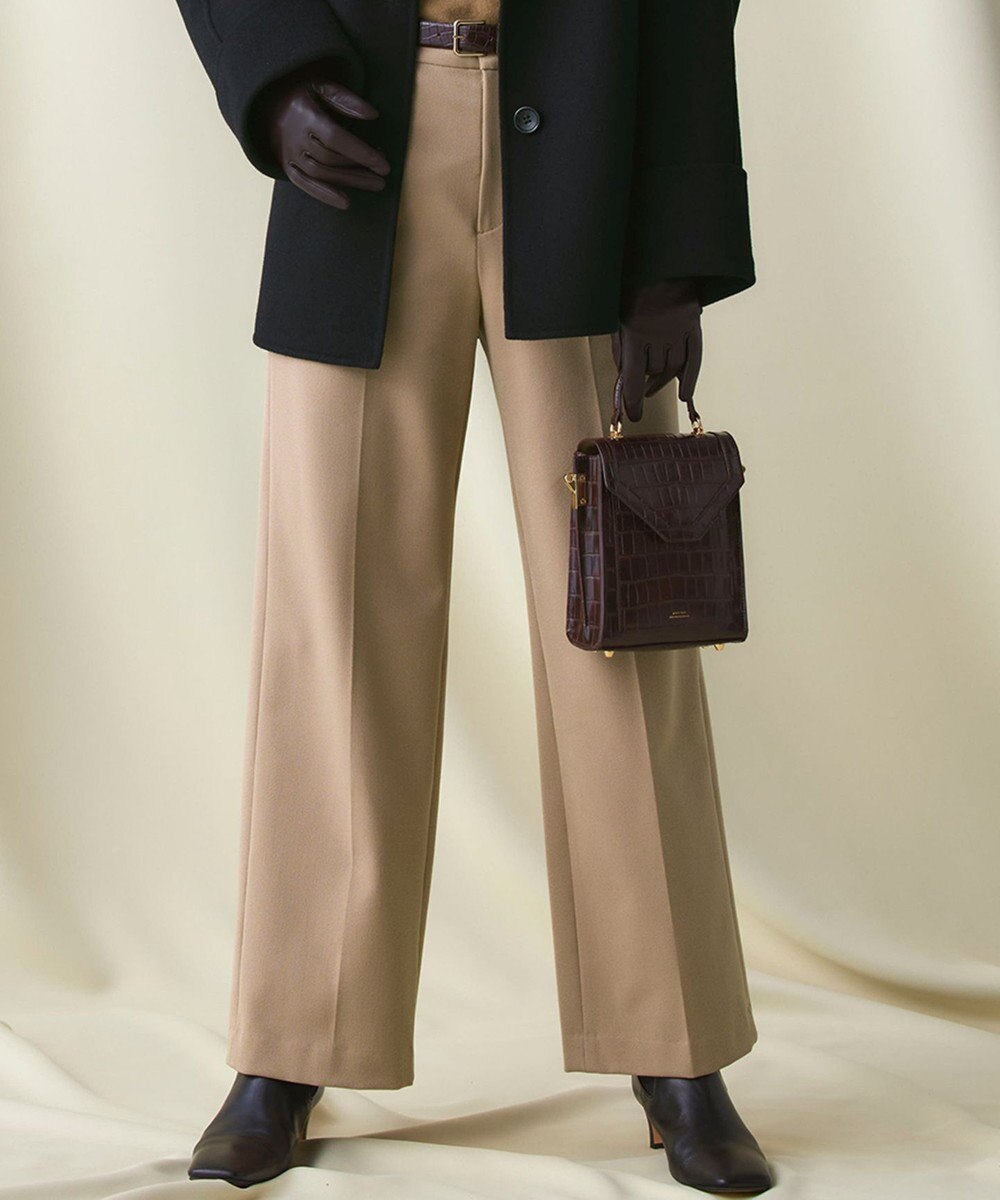 23区 【滝沢眞規子さん着用/VERY掲載】TRストレッチギャバ ワイド パンツ 