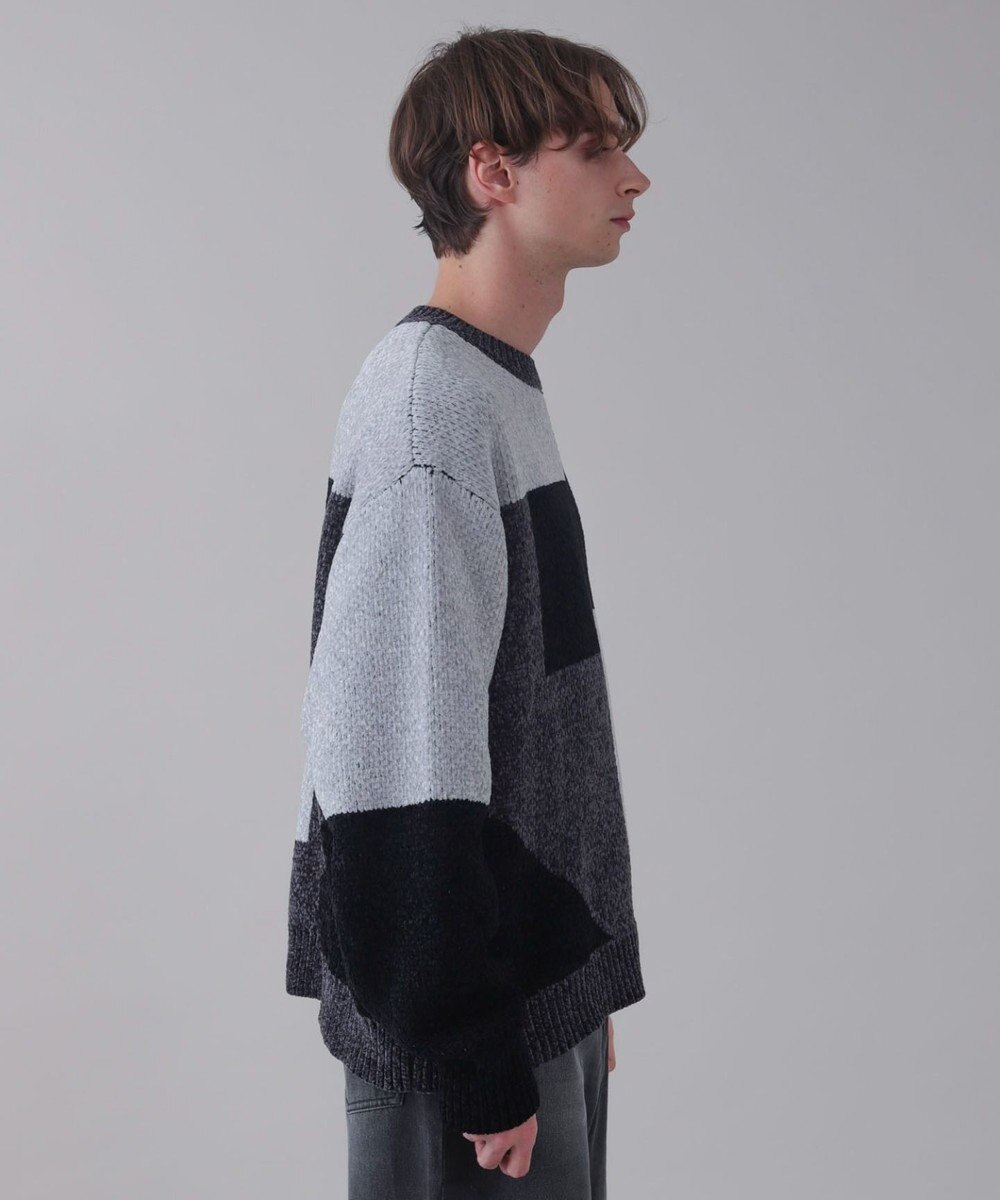 WEGO 【ユニセックス着用ITEM】ベロアモールカラーブロックプルオーバー 