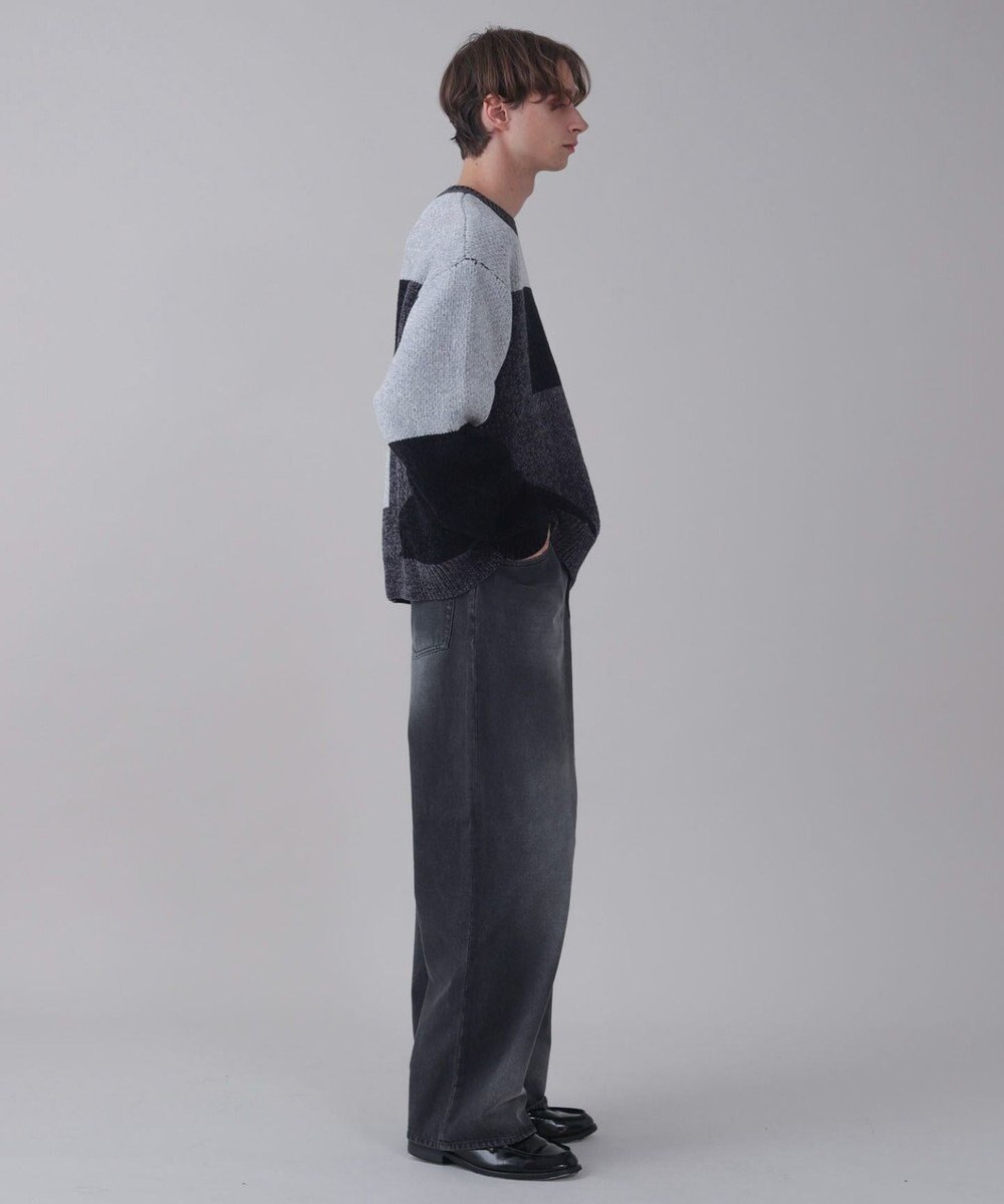 WEGO 【ユニセックス着用ITEM】ベロアモールカラーブロックプルオーバー 