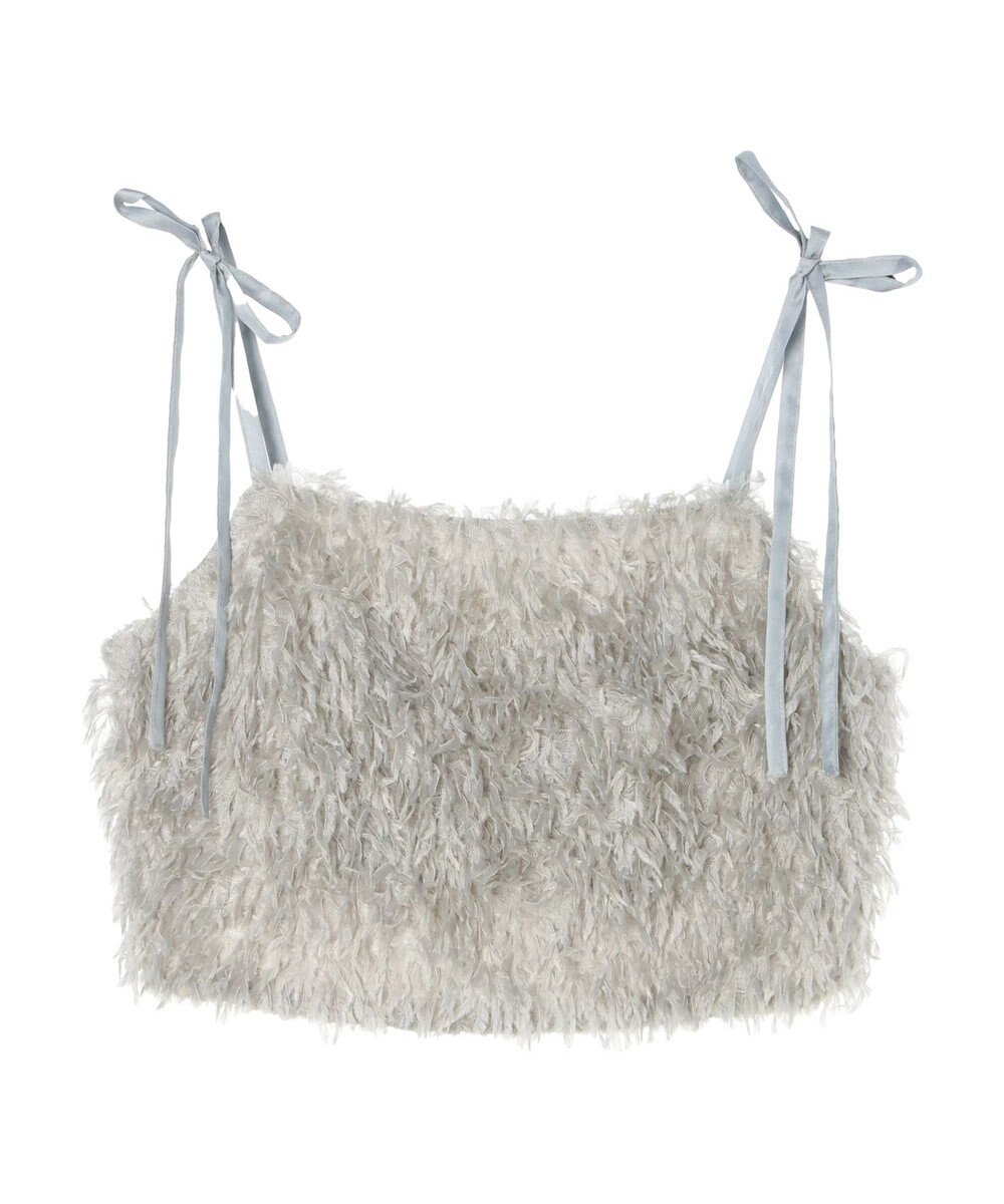 earth music&ecology 肩リボンフェザービスチェ 