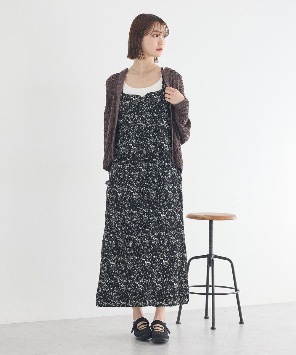 earth music&ecology 【予約】ぽんぽんスキッパーカーディガン 