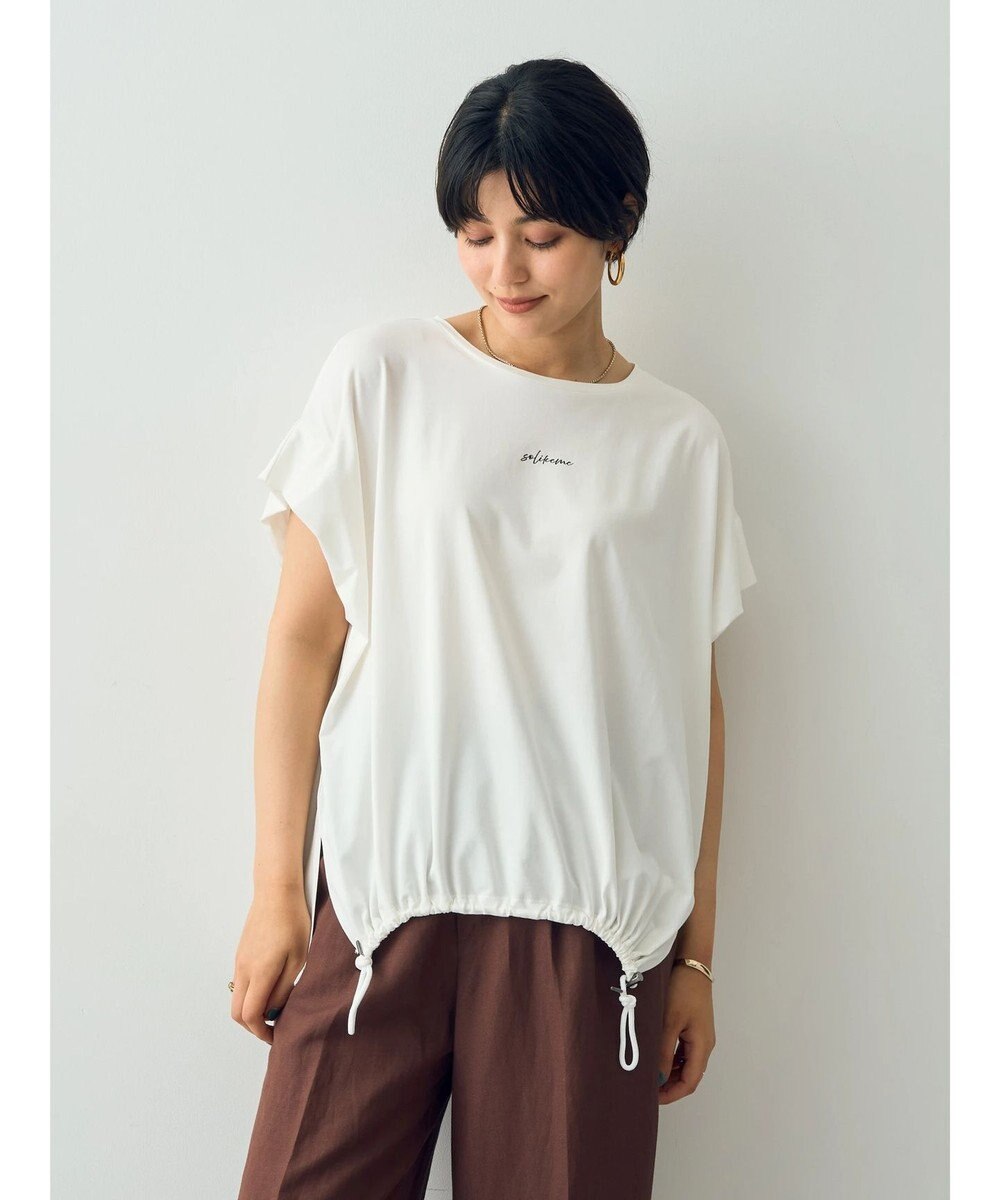 YECCA VECCA 裾ドロストデザインロゴTee Off White