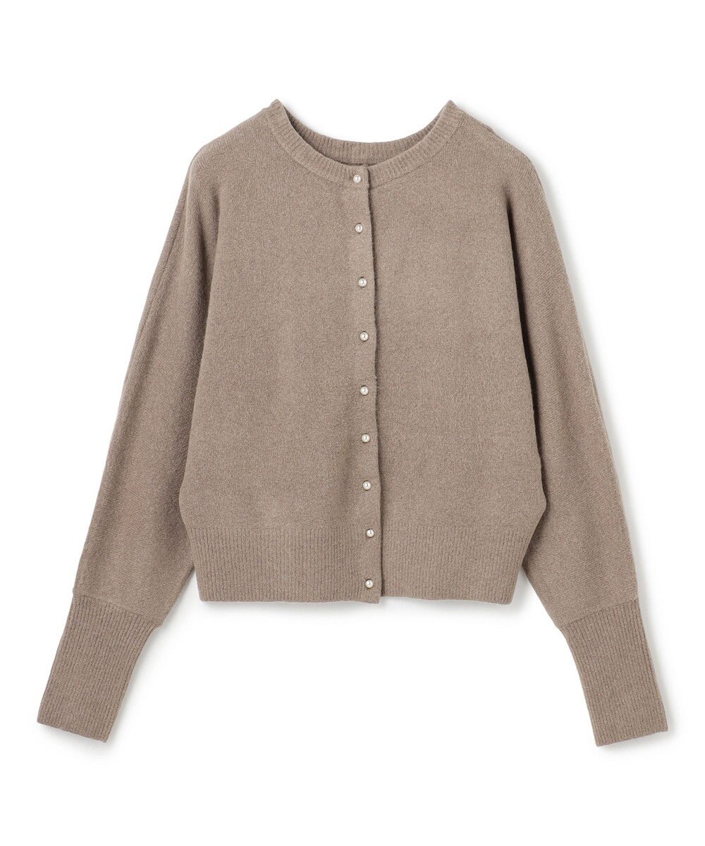 UNFILO 【前後着用 可能】ふわふわニット 2WAY パールボタンカーディガン 