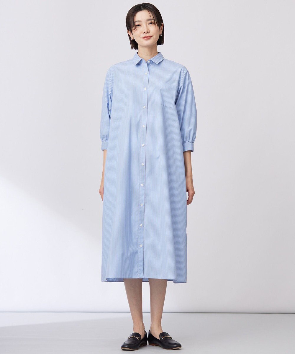J.PRESS LADIES 【洗える・接触冷感・UVケア】エステネージュ シャツ ワンピース 