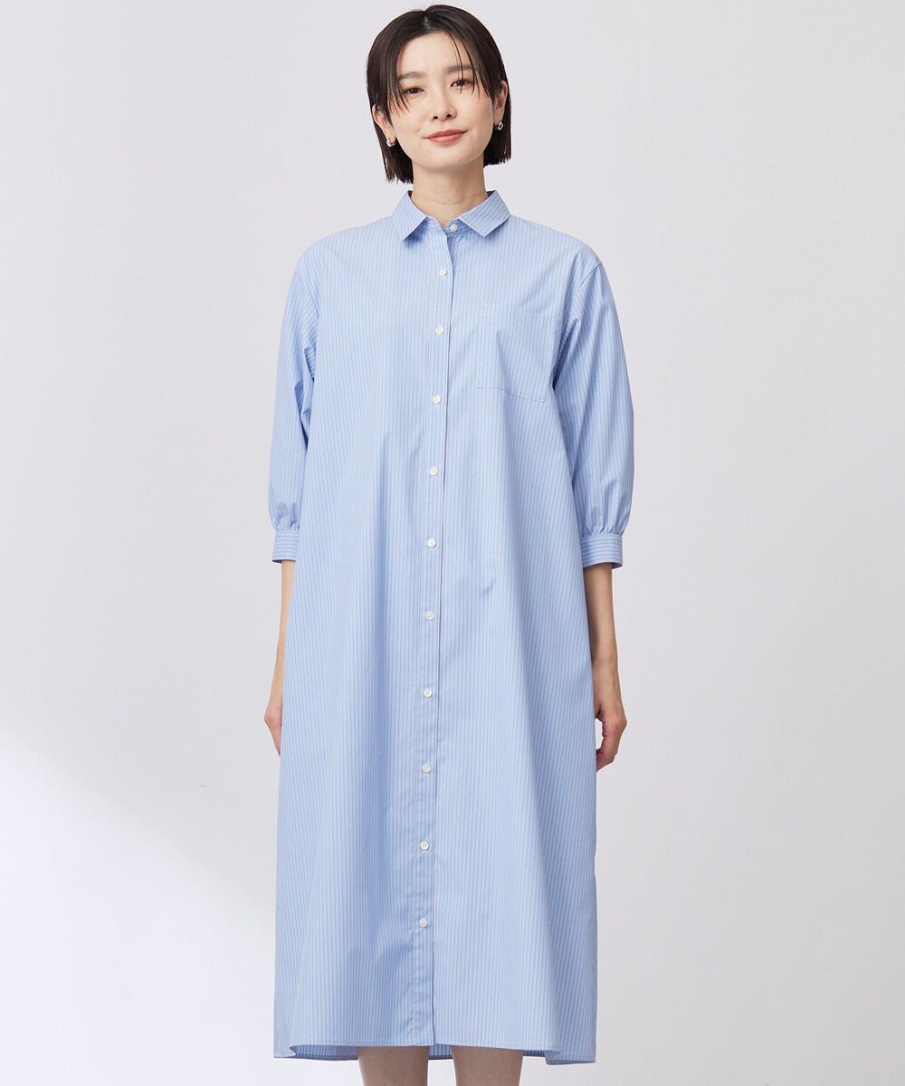 J.PRESS LADIES 【洗える・接触冷感・UVケア】エステネージュ シャツ ワンピース 