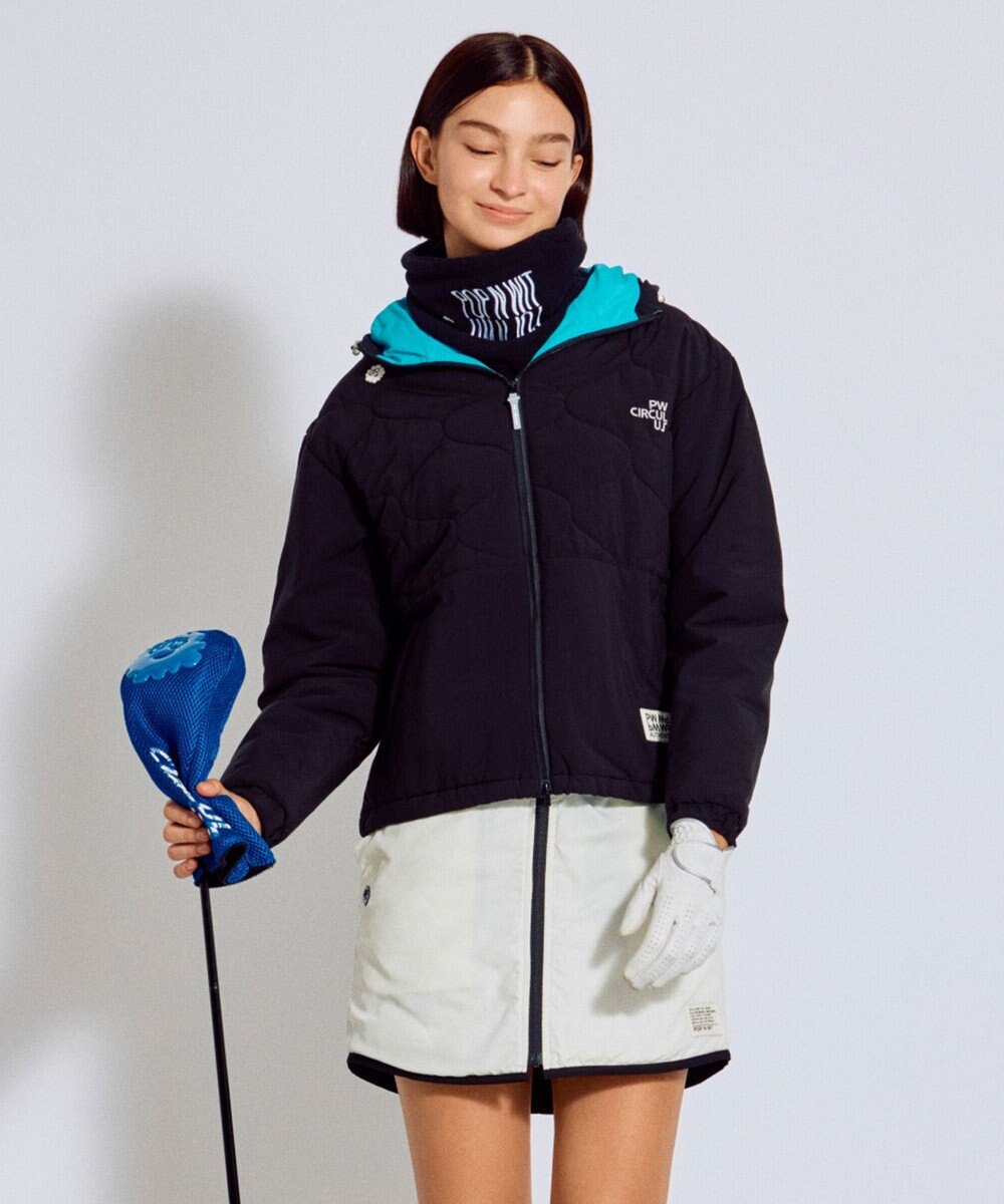 PW CIRCULUS 【撥水加工 / ストレッチ】【WOMEN】キルティング中綿ブルゾン ゴルフウェア レディース 