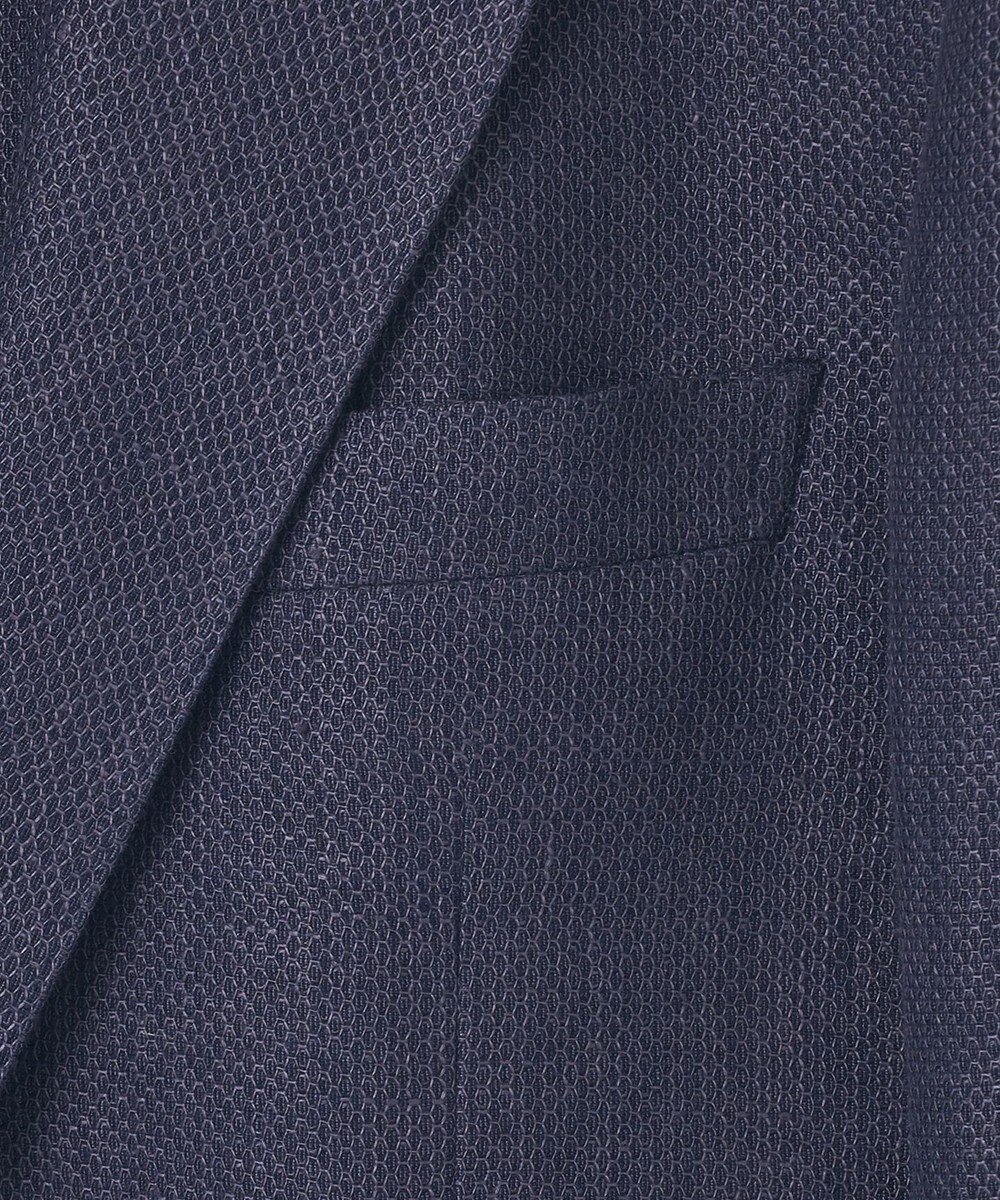 GOTAIRIKU 【DORMEUIL】ドーメル HEXAGON リネン ジャケット_ネイビー 