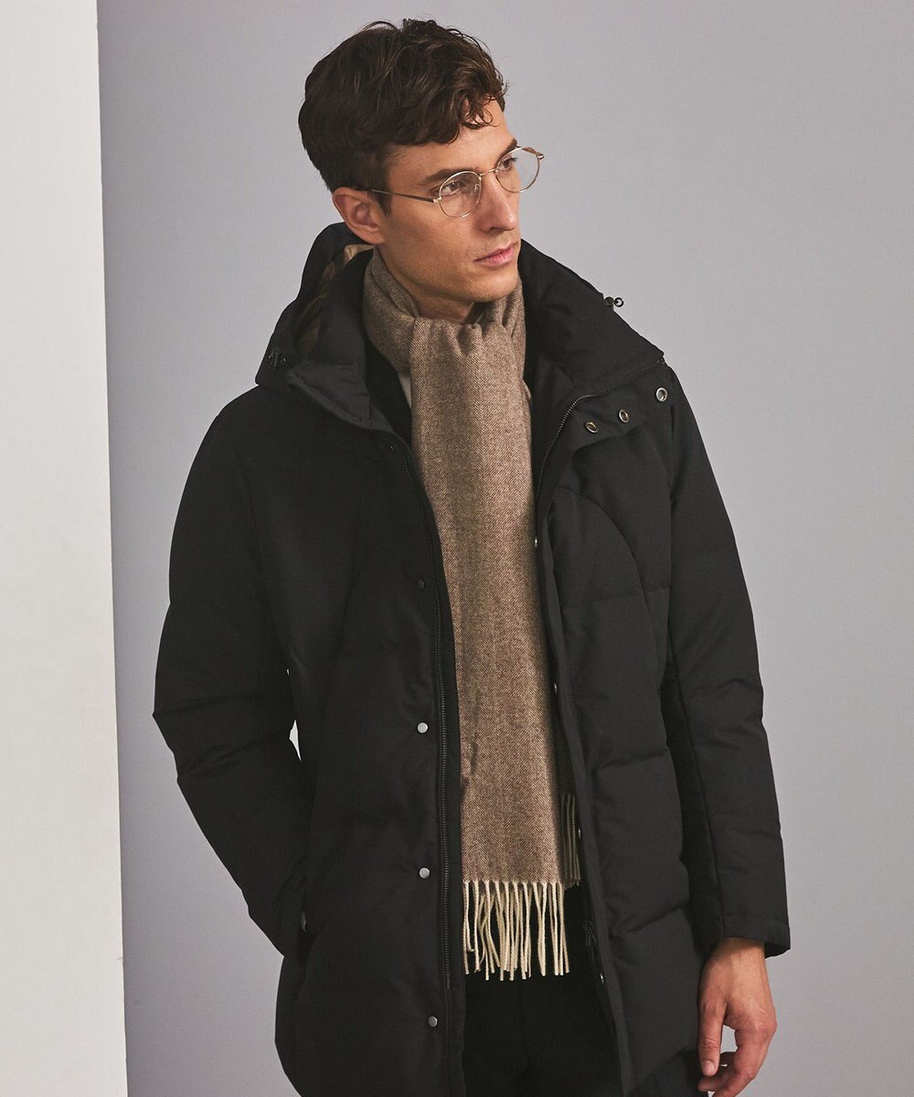 GOTAIRIKU 【カシミヤ100％】 幅広 マフラー_ヘリンボーン柄(40×180) 