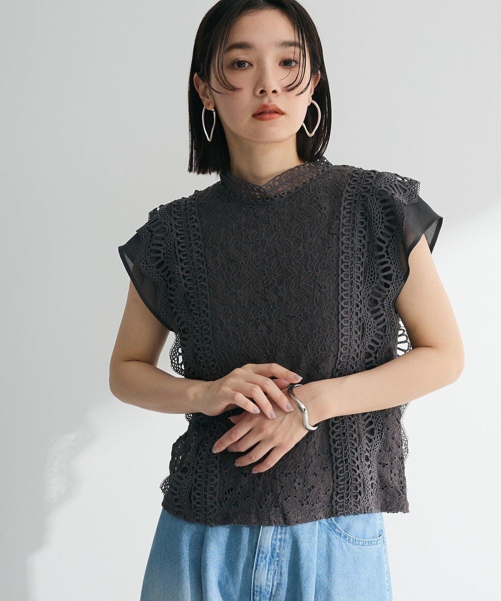 Green Parks ・Ｐｅｔｉｔ　Ｆｌｅｕｒ　フレンチレーシーブラウス 