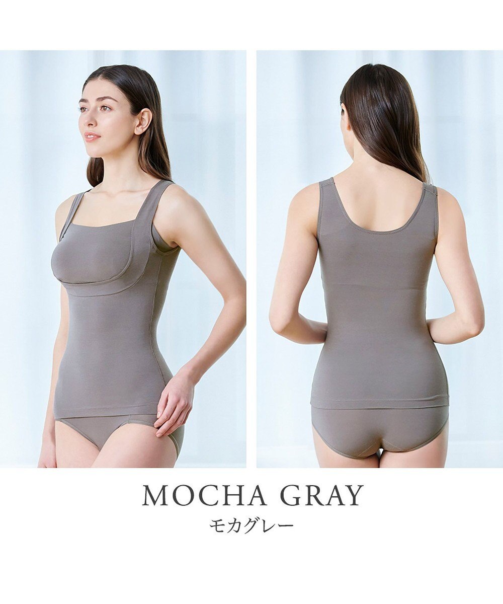 BRADELIS New York 【BRADELIS NewYork peace】すっきり楽ちん綿混ブラキャミ 幅広いバストサイズにフィットするノンワイヤー補整下着 