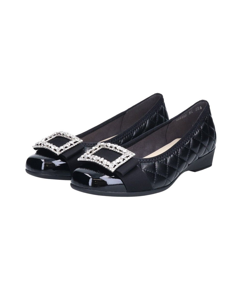 Bridget Birkin ＜3E＞【Bridget Birkin Walk】キルティングビジューリボンウォーキングパンプス 