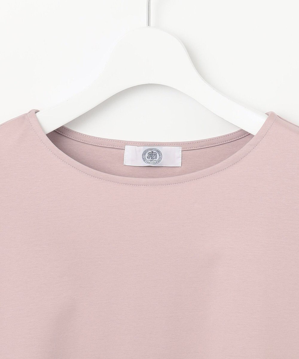 J.PRESS LADIES L 【接触冷感】コットンスムース 刺繍スリーブ カットソー 