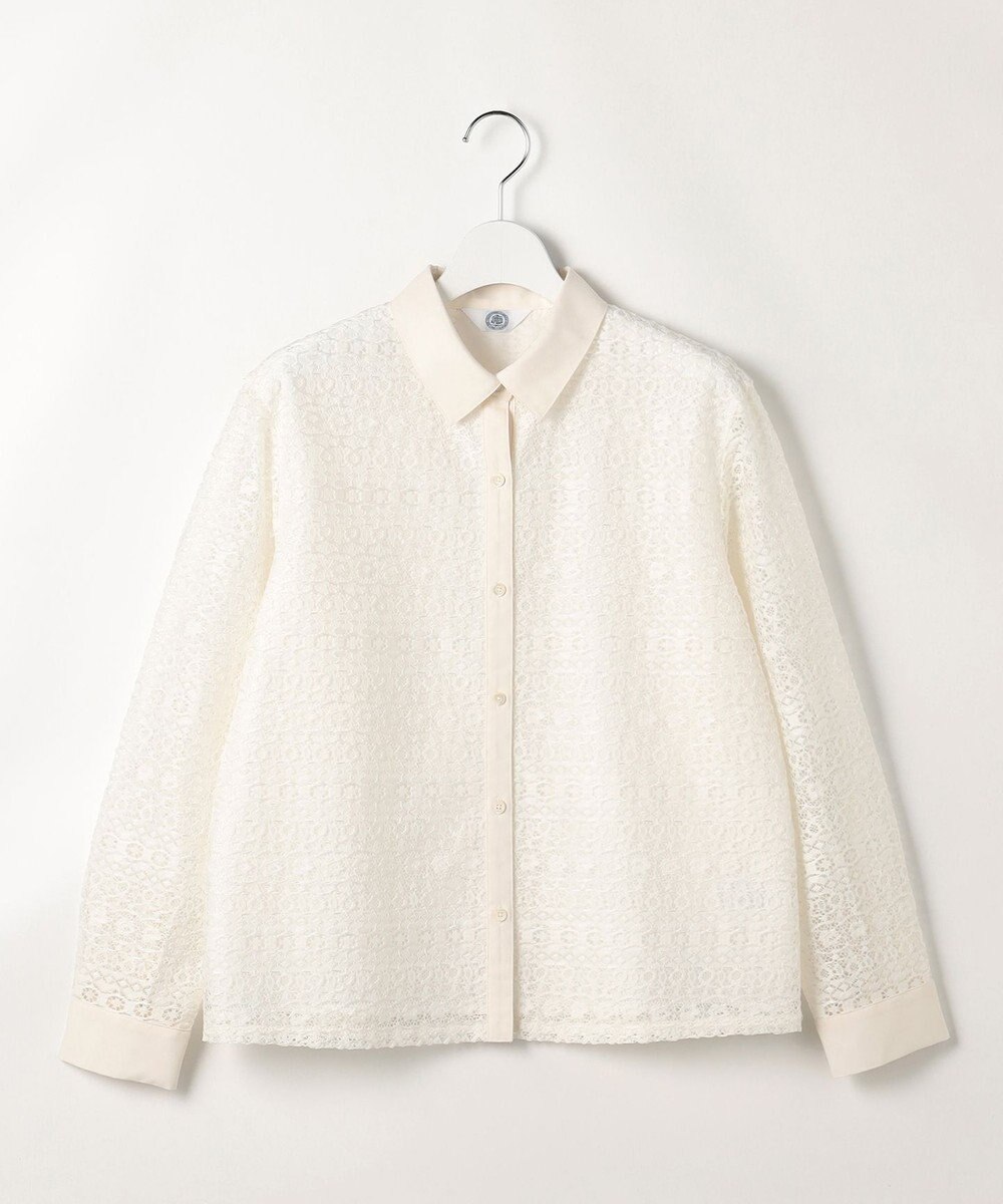 J.PRESS LADIES S ジオメトリックレース ブラウス 