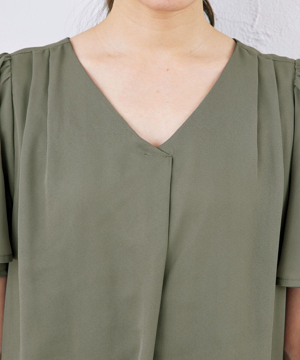 Tiaclasse フレアスリーブチュニックブラウス 