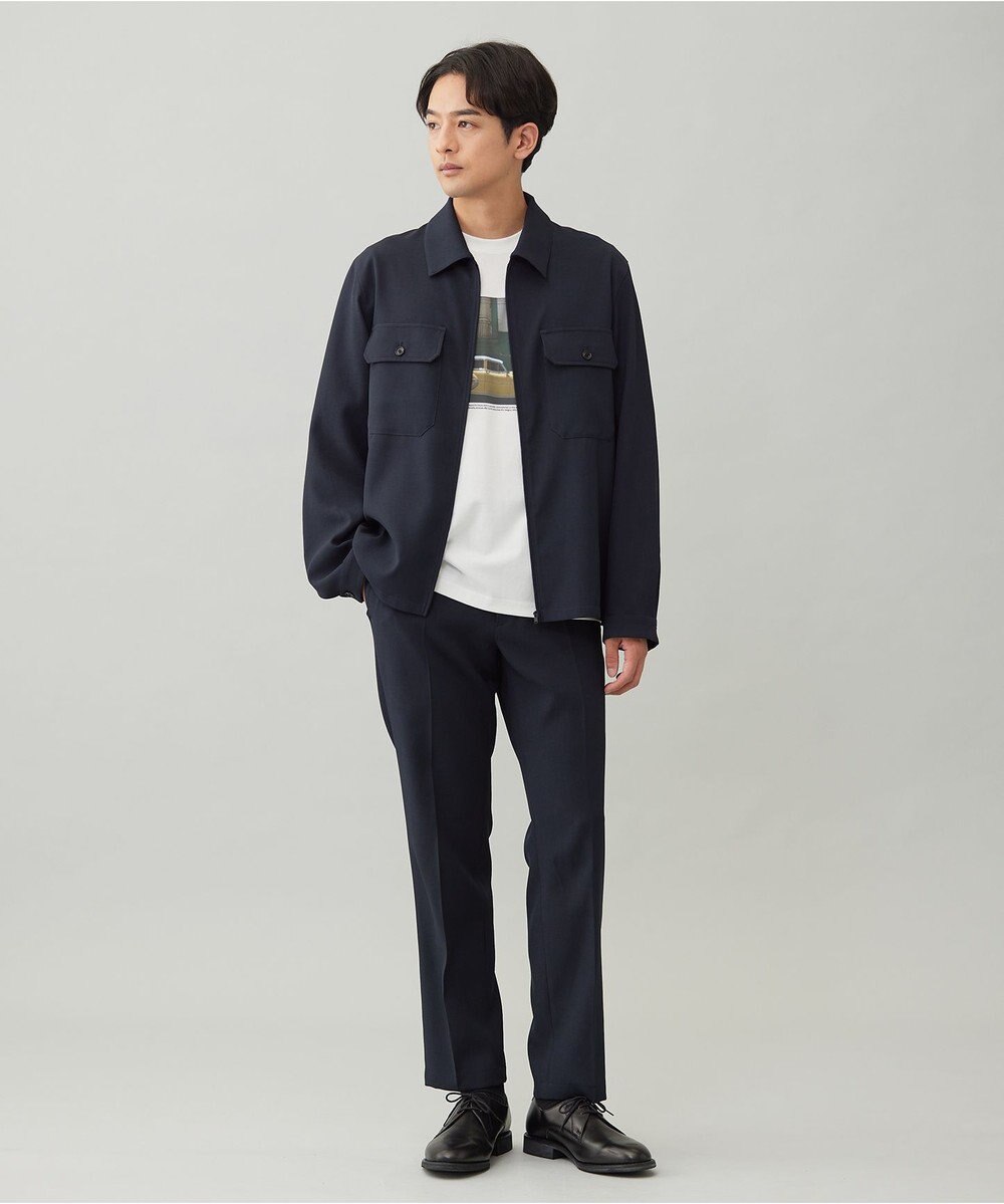 UNFILO MENS 【OCEANS 雑誌・web・YouTube 掲載】WOOL TOUCH 機能美パンツ スリム【東レ開発のウール見え高機能素材】 